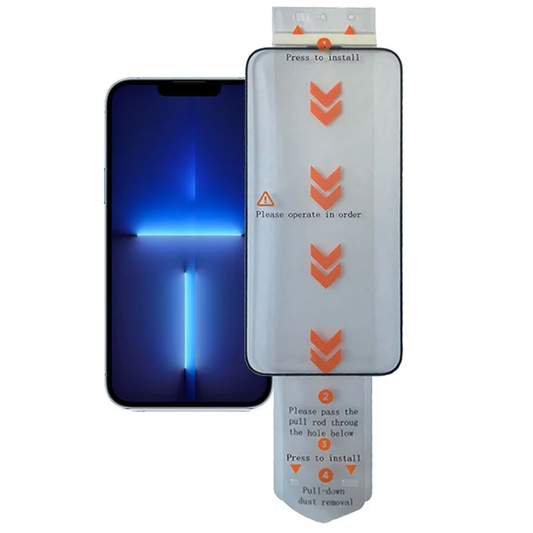 For iPhone 13 Pro Screen Protector HD Clear Tempered Glass Film (Work with Electric Screen Protector Applicator)