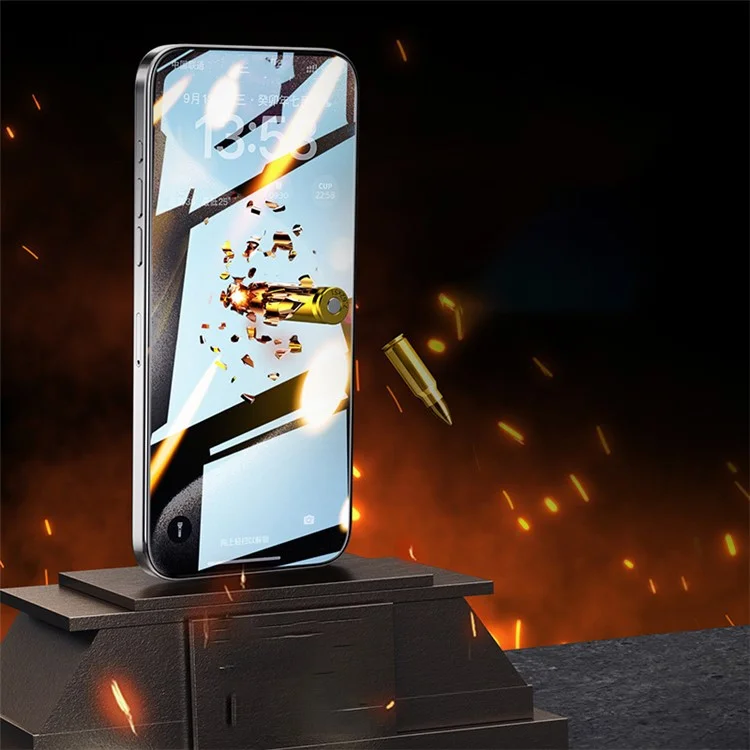 For iPhone 14 Plus Clear Tempered Glass Screen Protector (Work with Electric Screen Protector Applicator)