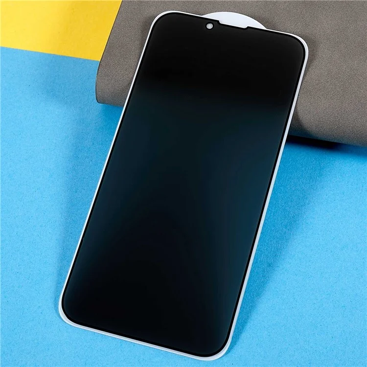 Anti-spy Tempered Glass Full Screen Protector per iPhone 14 6.1 pollici, Bright Silk Printing Edge Full Glue Matte Screen Film