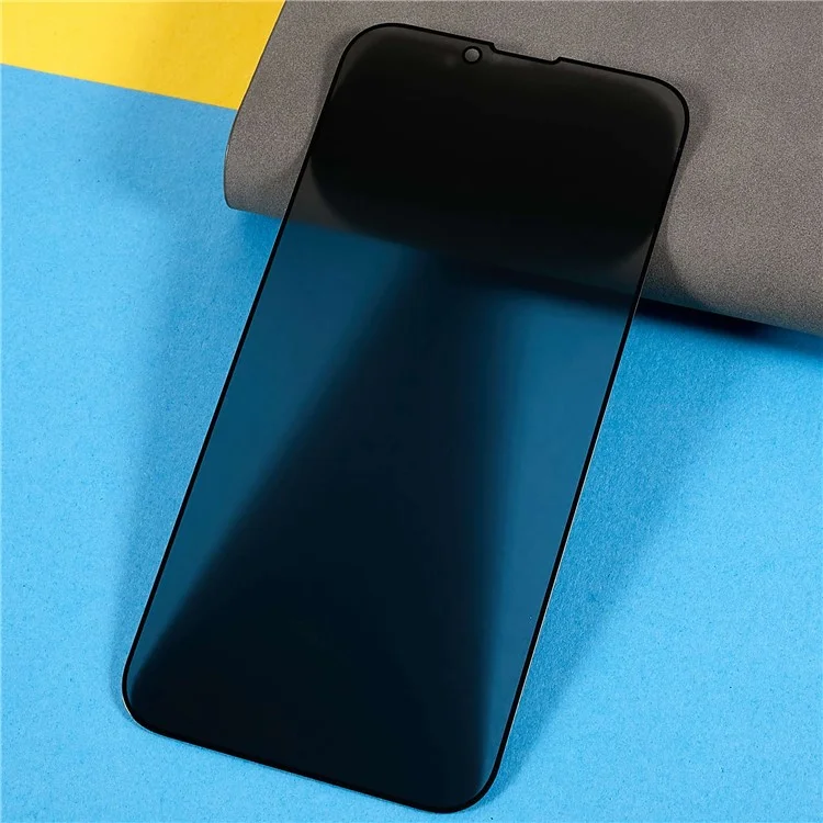 Anti-spy Tempered Glass Full Screen Protector per iPhone 14 6.1 pollici, Bright Silk Printing Edge Full Glue Matte Screen Film