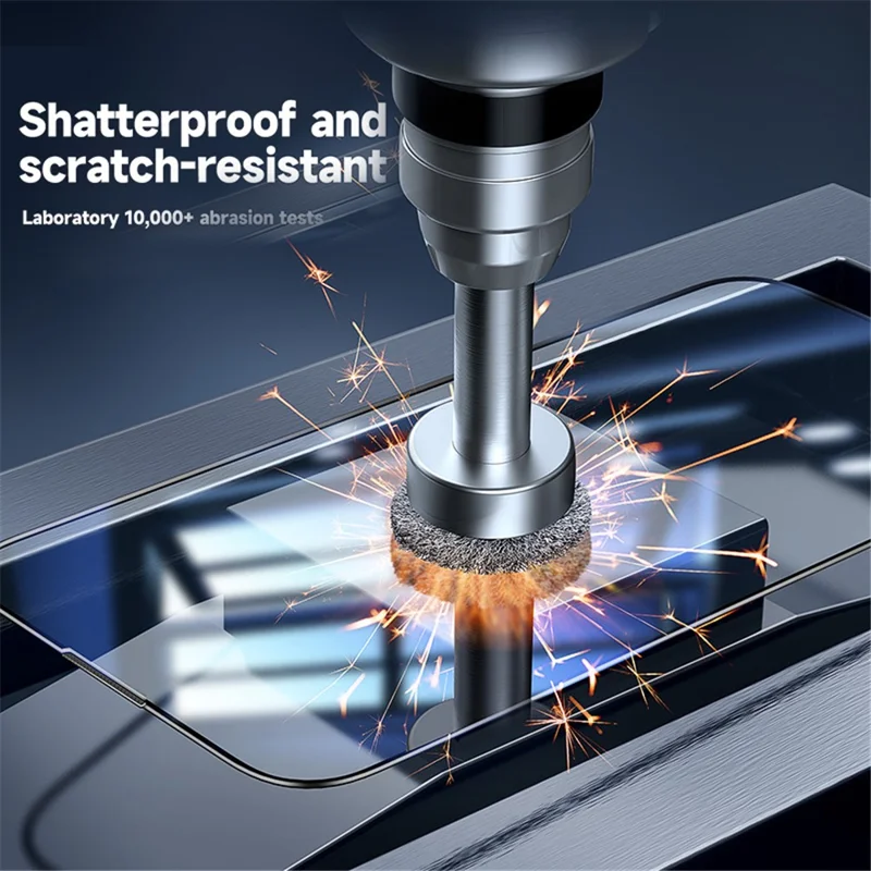 For iPhone 15 Pro Full Screen Protector Transparent Tempered Glass Shield Film (Work with Electric Screen Protector Applicator)