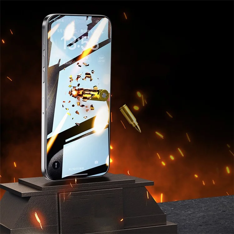 2 pièces pour iPhone 12 Pro Protecteur d'écran en verre trempé transparent HD avec outil d'installation anti-poussière