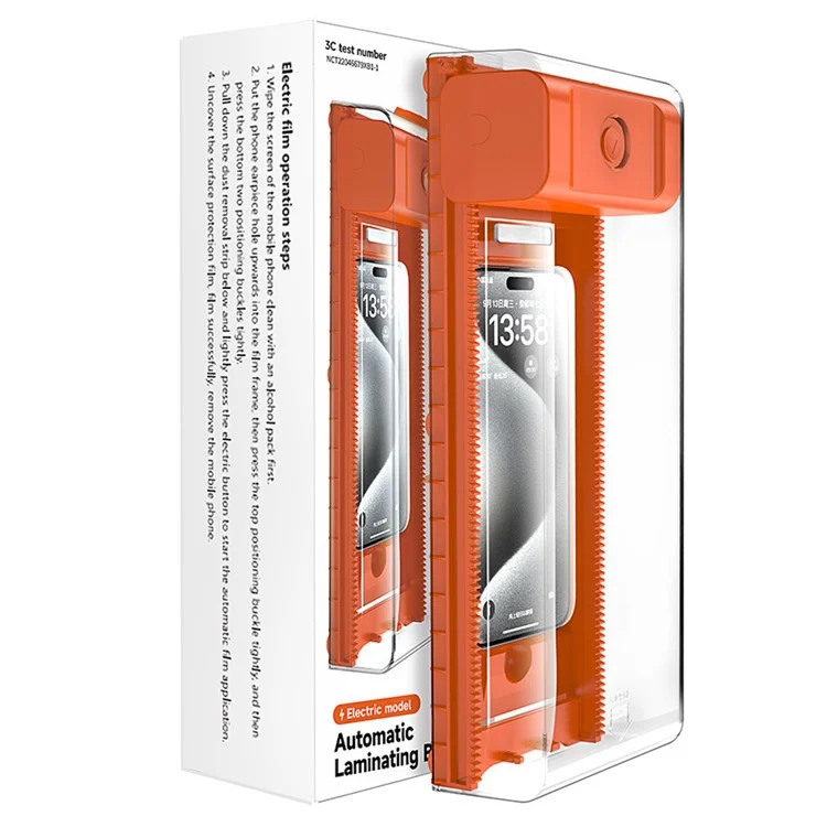 2 pièces pour iPhone 15 Protecteur d'écran en verre trempé avec outil d'installation anti-poussière électrique