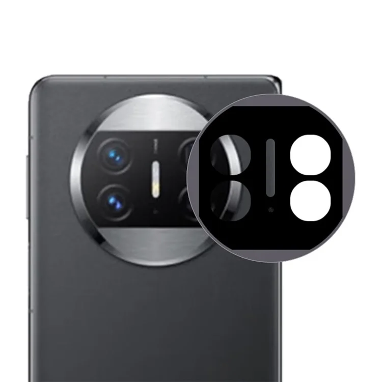 Protezione Obiettivo Fotocamera RURIHAI per Huawei Mate X3 a Mate X5 Lega di Titanio Pellicola Obiettivo - Nero