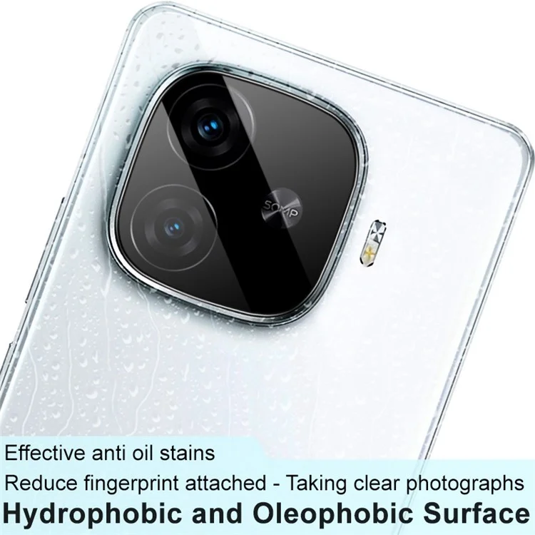 IMAK для vivo iQOO Z9 5G / Z9 Turbo 5G / Y200 GT 5G Защитная пленка для объектива камеры из закаленного стекла (Черная версия)