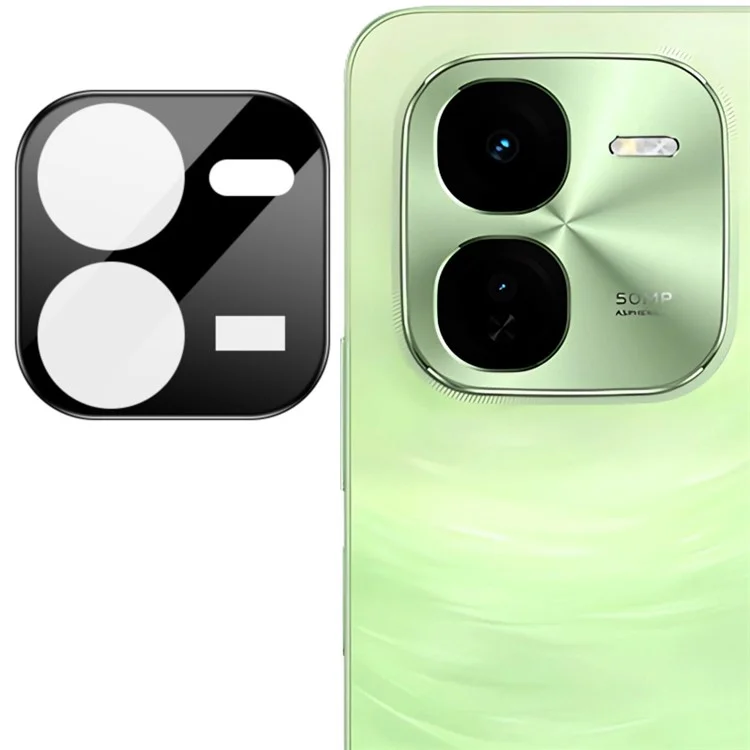 IMAK pour vivo iQOO Z9x 5G Protecteur d'objectif de caméra Verre trempé Film de protection de l'objectif Cas compatible (Version noire)