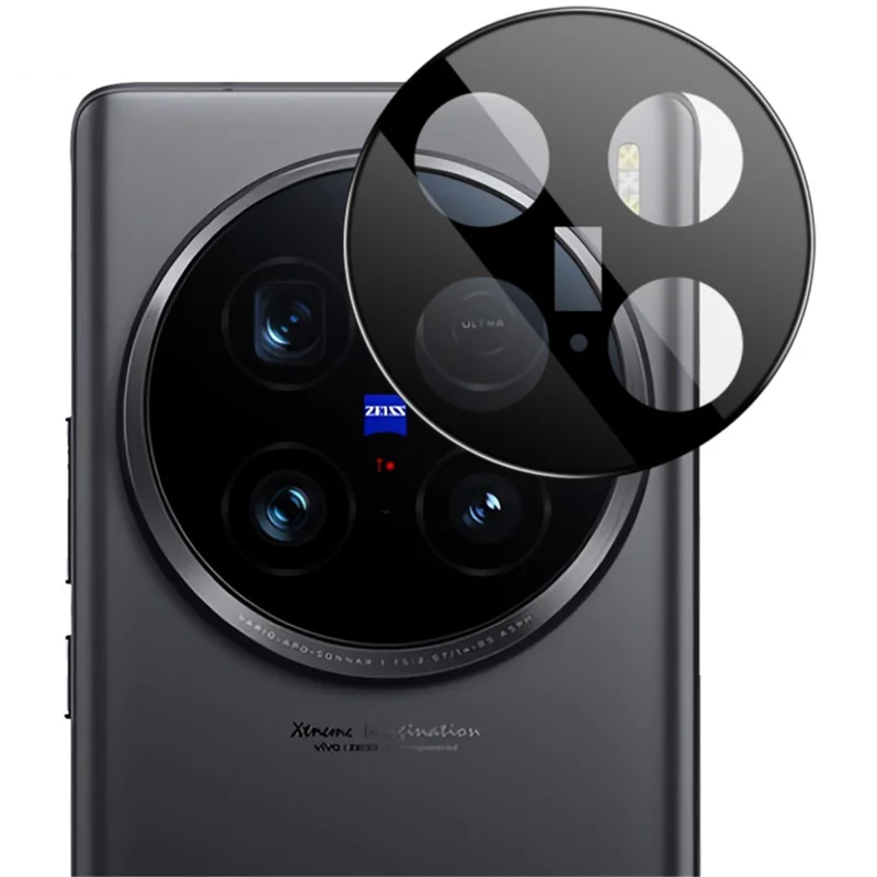 IMAK Para vivo X100 Ultra 5G Protetor de Lente da Câmera Vidro Temperado Filme Protetor de Lente (Versão Preta)