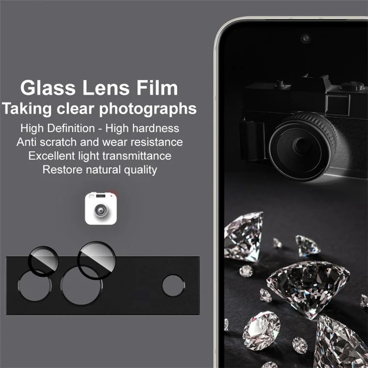 IMAK For Google Pixel 8a Camera Lens Protector Metal+Tempered Glass Phone Rear Lens Film
