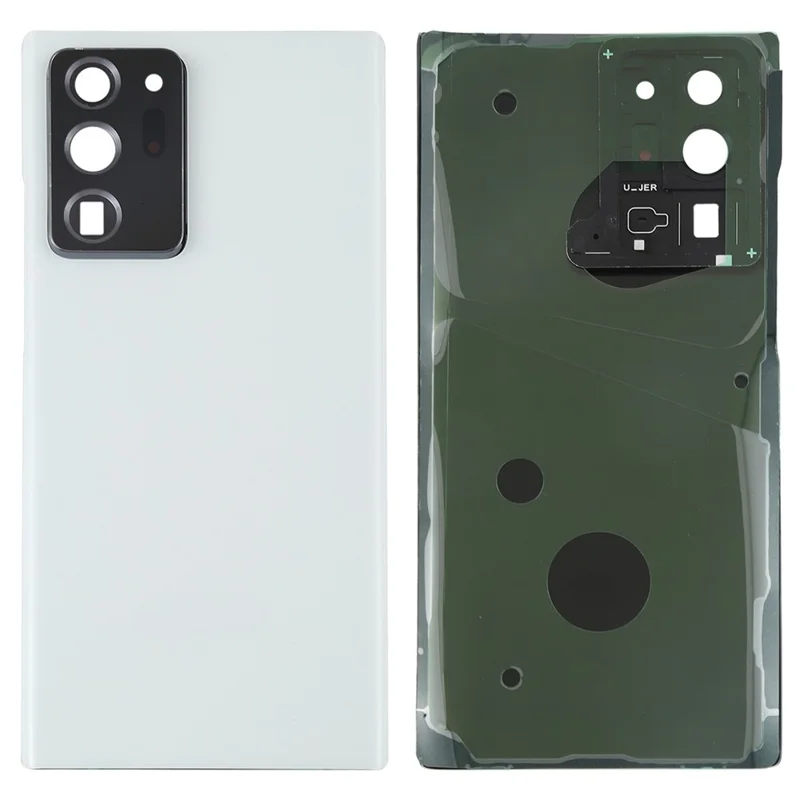Для Samsung Galaxy Note20 Ultra N985 / Note20 Ultra 5G N986 Корпус батареи с клейкой наклейкой+Крышка объектива камеры - Белый