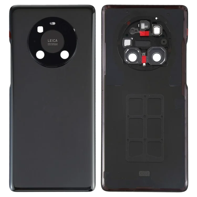 For Huawei Mate 40 Pro 5G Battery Housing with Adhesive Sticker + Camera Lens Cover - Black