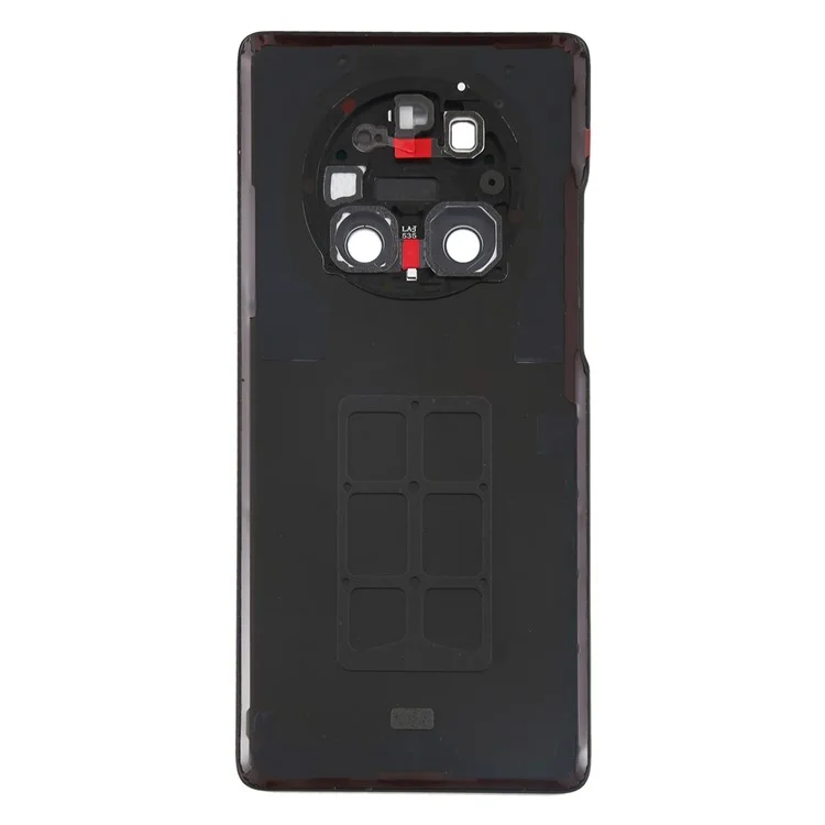 For Huawei Mate 40 Pro 5G Battery Housing with Adhesive Sticker + Camera Lens Cover - Black