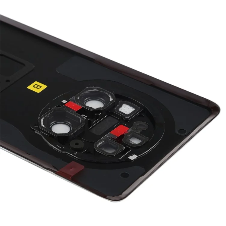 For Huawei Mate 40 Pro 5G Battery Housing with Adhesive Sticker + Camera Lens Cover - Black