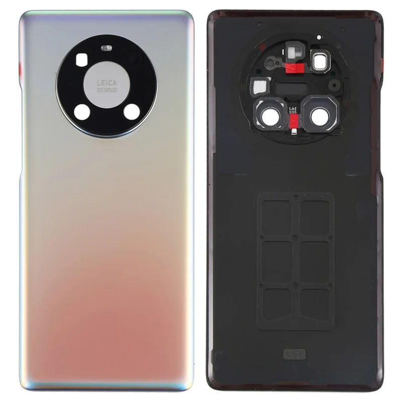 For Huawei Mate 40 Pro 5G Battery Housing with Adhesive Sticker + Camera Lens Cover - Silver