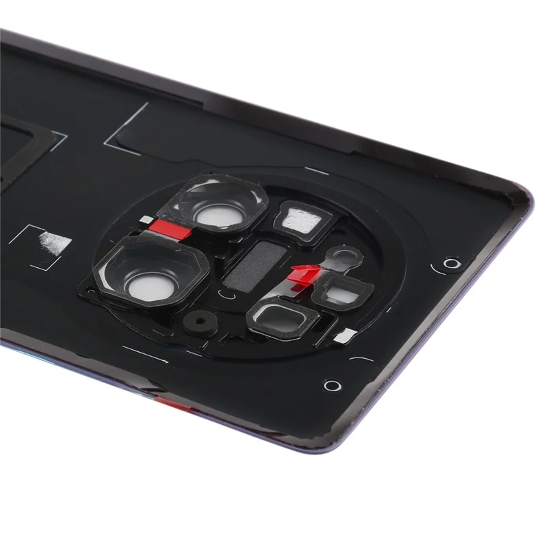 For Huawei Mate 40 Pro 5G Battery Housing with Adhesive Sticker + Camera Lens Cover - Silver