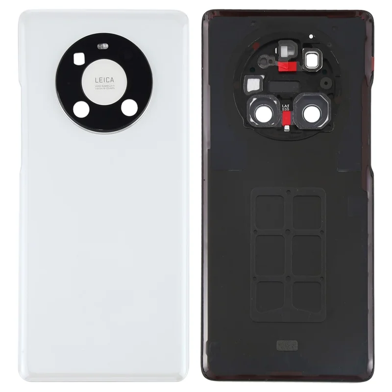 For Huawei Mate 40 Pro 5G Battery Housing with Adhesive Sticker + Camera Lens Cover - White