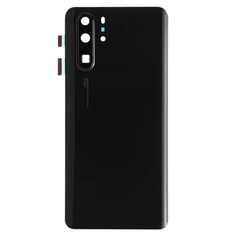For Huawei P30 Pro Battery Housing with Adhesive Sticker+Camera Lens Cover - Black