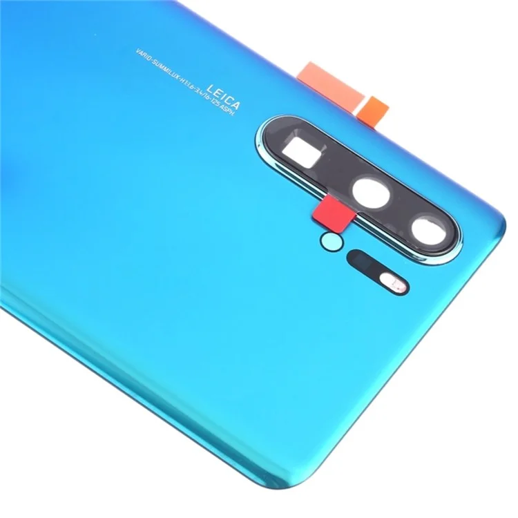 For Huawei P30 Pro Battery Housing with Adhesive Sticker+Camera Lens Cover - Aurora Blue
