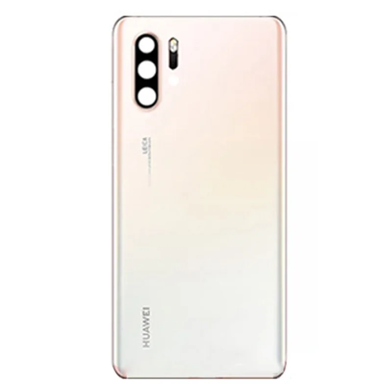 For Huawei P30 Pro Battery Housing with Adhesive Sticker+Camera Lens Cover - Pearl White