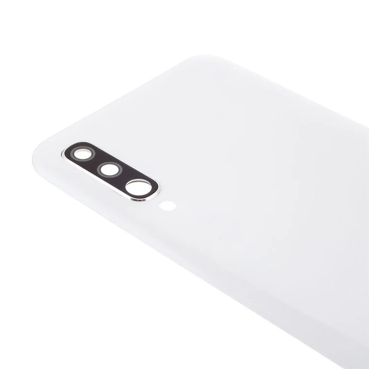 Pour Samsung Galaxy A50 A505 Boîtier de batterie avec couvercle d'objectif de caméra - Blanc