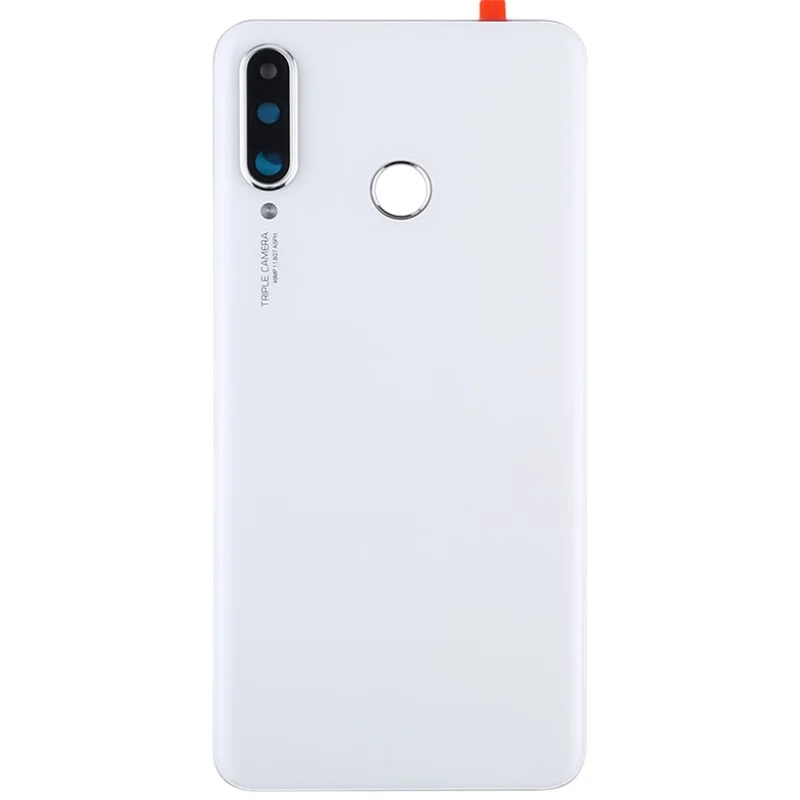 For Huawei P30 Lite (48MP) Battery Housing with Adhesive Sticker+Camera Lens Cover - White
