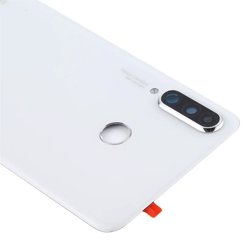 For Huawei P30 Lite (48MP) Battery Housing with Adhesive Sticker+Camera Lens Cover - White