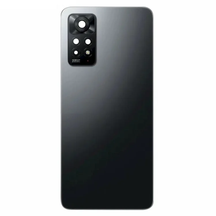 Pour Xiaomi Redmi Note 11 Pro 4G (Mediatek) Couvercle de boîtier de batterie arrière avec couvercle d'objectif de bague de caméra Pièce de rechange - Noir