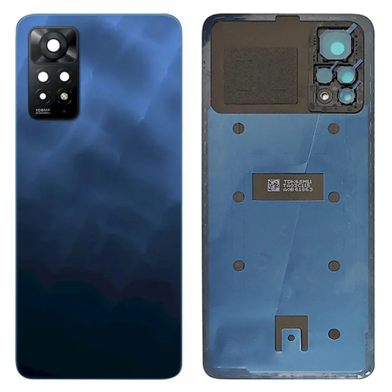For Xiaomi Redmi Note 11 Pro 4G (MediaTek) Back Battery Housing Cover with Camera Ring Lens Cover Spare Part - Dark Blue