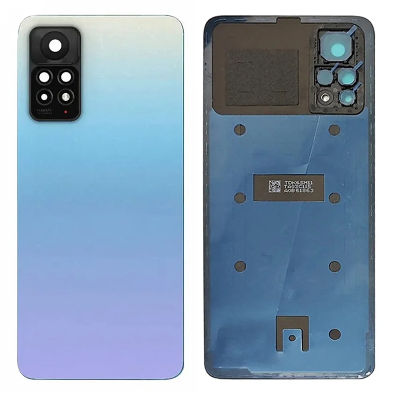 For Xiaomi Redmi Note 11 Pro 4G (MediaTek) Back Battery Housing Cover with Camera Ring Lens Cover Spare Part - Starlight Blue
