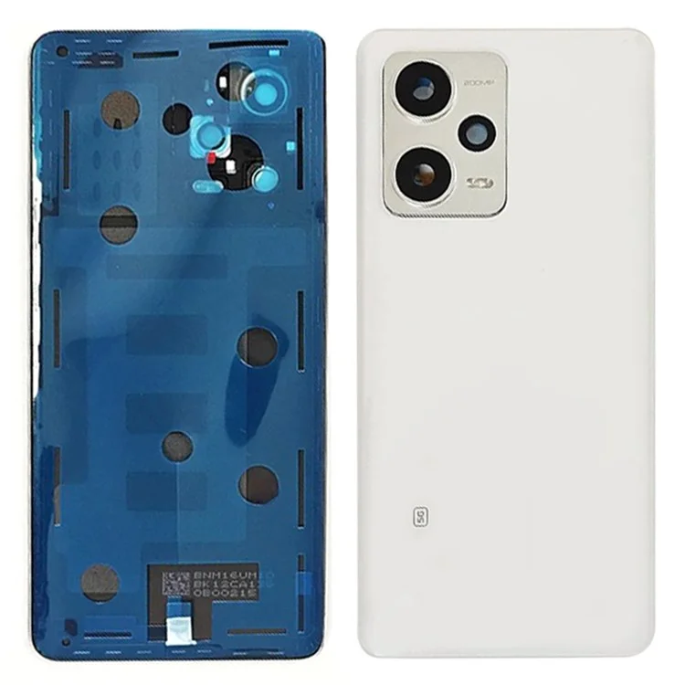 For Xiaomi Redmi Note 12 Pro+ 5G Back Battery Housing Cover with Camera Ring Lens Cover Spare Part - White