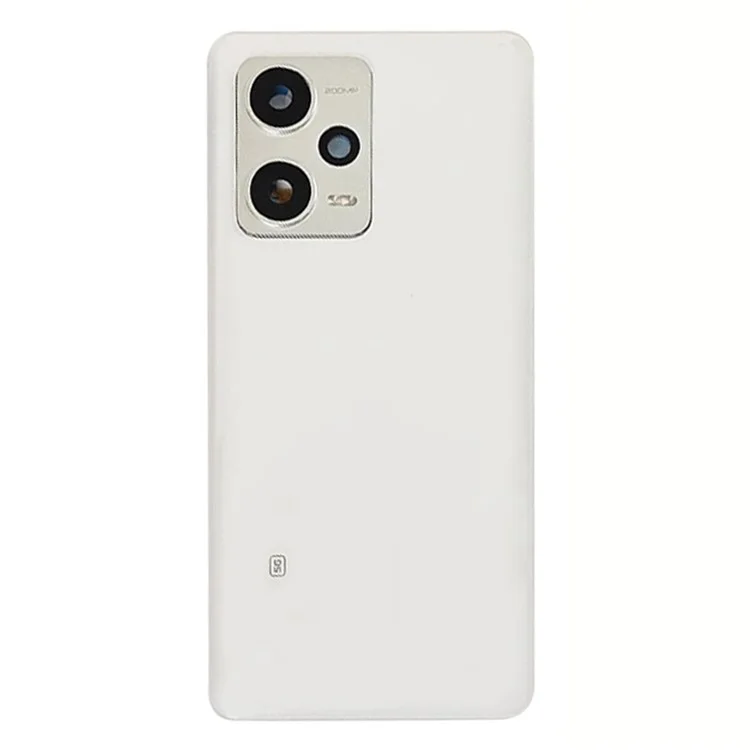 For Xiaomi Redmi Note 12 Pro+ 5G Back Battery Housing Cover with Camera Ring Lens Cover Spare Part - White