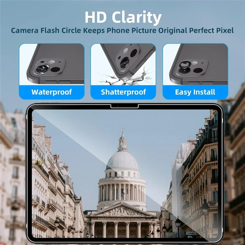 For iPad Pro 11 (2024) Tempered Glass Screen Protector 2.5D Arc Edge with Camera Lens Film