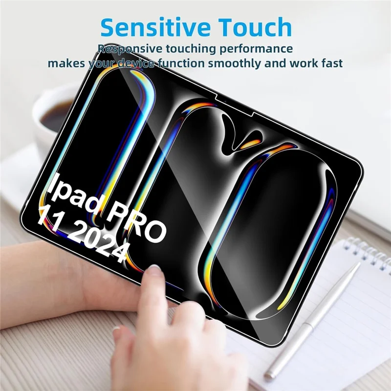 For iPad Pro 11 (2024) Tempered Glass Screen Protector 2.5D Arc Edge with Camera Lens Film