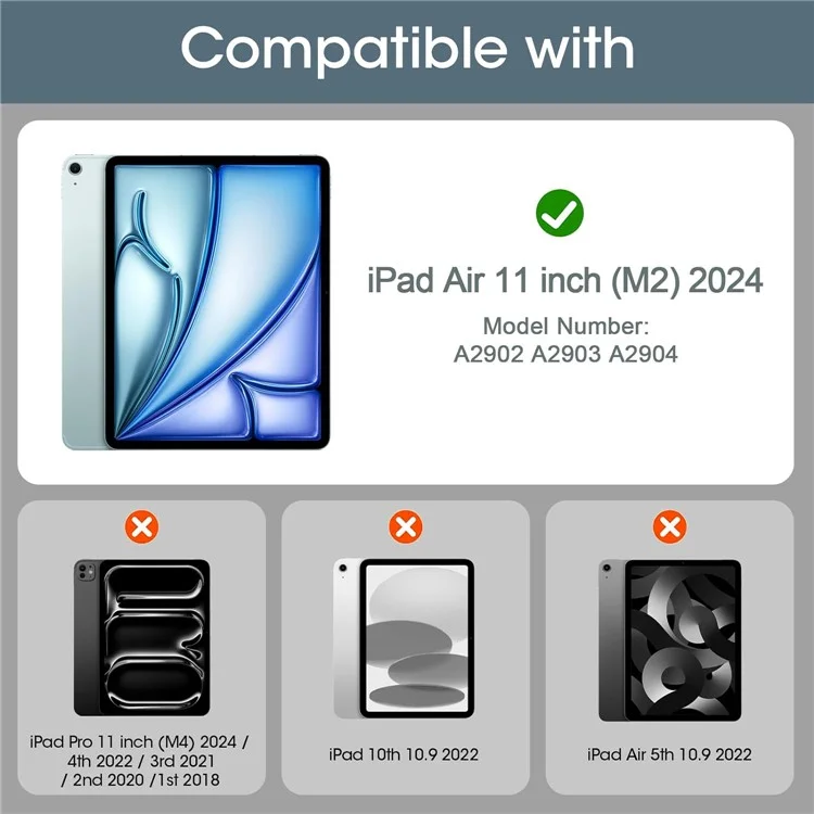 2Pcs For iPad Air 13 (2025) / (2024) Tempered Glass Screen Protector 2.5D Arc Edge Screen Film