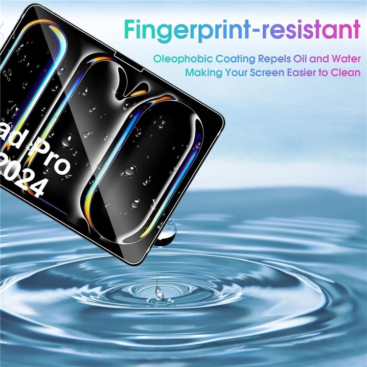 2Pcs Für iPad Pro 13 (2024) Gehärtetes Glasfilm 2.5D Bogenkante Klar Bildschirmschutz