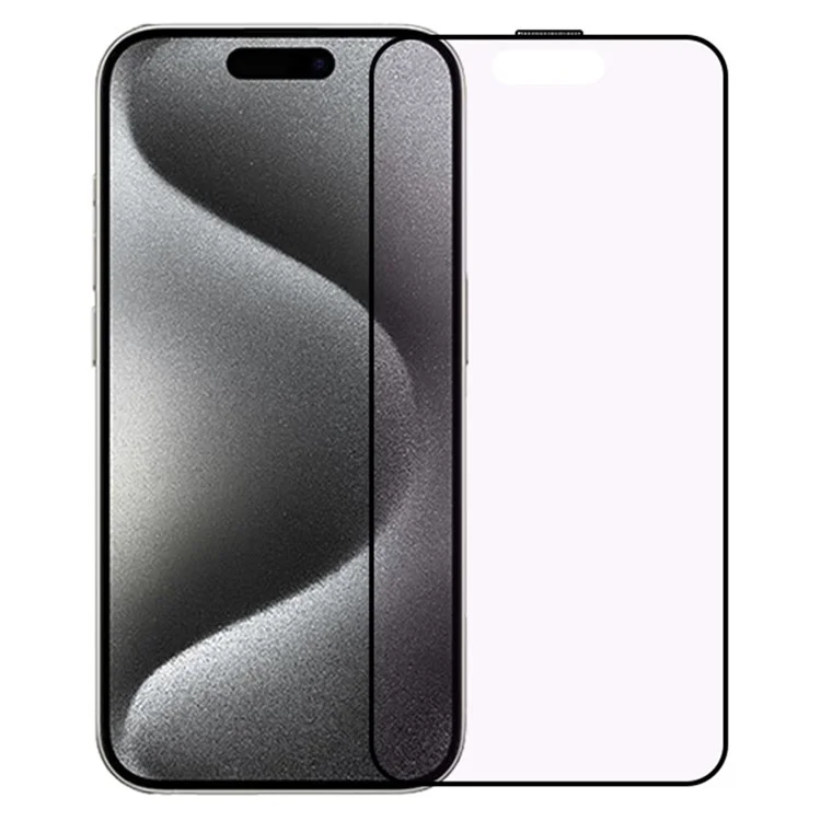 RURIHAI Pour iPhone 15 Pro Protecteur d'écran mat Anti Purple Light High Aluminium-Silicon Glass Film