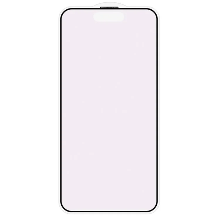 RURIHAI Für iPhone 15 Plus Matte Bildschirmschutzfolie Lila Licht Hoher Aluminium-Silizium-Glasfilm