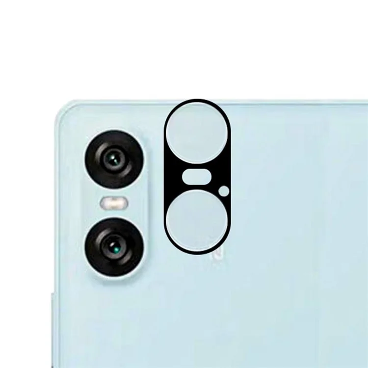 RURIHAI Para Sony Xperia 10 VI Protetor de Lente da Câmera Silk Screen Preto Filme Claro Ultra