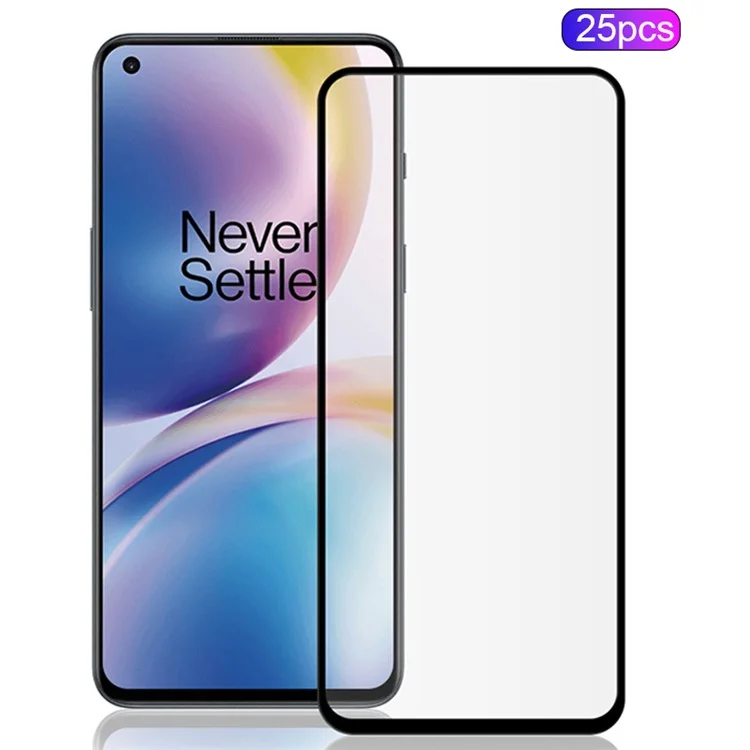 MOCOLO 25Pcs For OnePlus Nord 2 5G Full Screen Protector Tempered Glass Secondary Hardening Film - Black