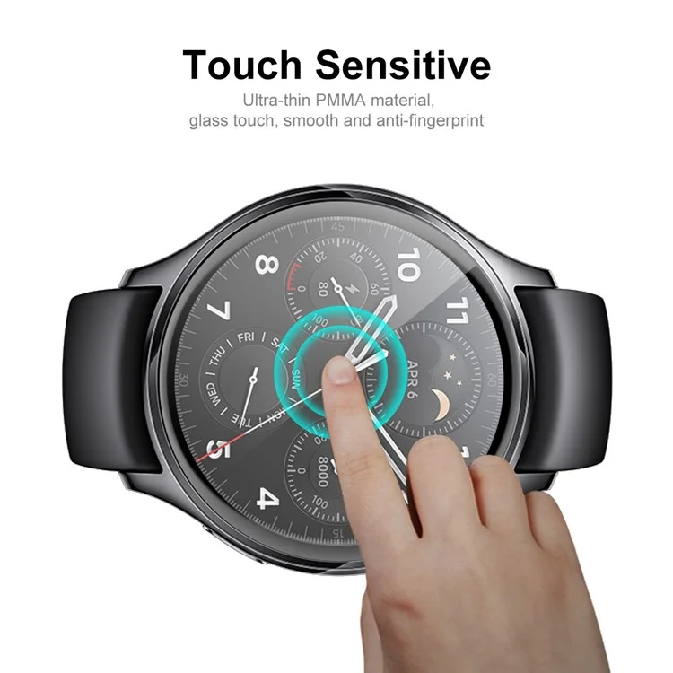 Enkay Hat-prince Para Xiaomi Watch S1 Pro HD Clear Screen Protector Cubierta Completa Anti-scratch 3D Curved PC Edge + PMMA Película