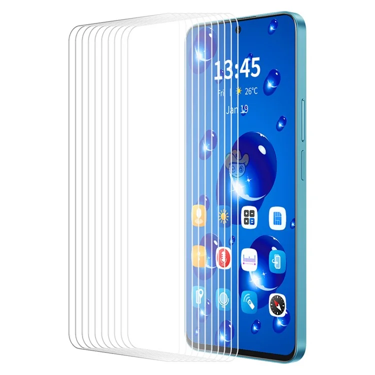 ENKAY HAT PRINCE 10Pcs For Huawei Pura 70 Screen Protector Clear High Aluminum-Silicon Glass Film 9H Hardness