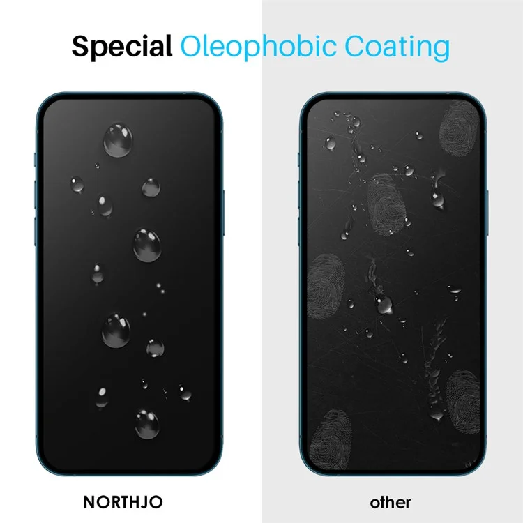 NORTHJO 2 шт. A+ для iPhone 14 Защитная пленка для экрана Ультра-прозрачная закаленная стеклянная пленка с инструментом для установки
