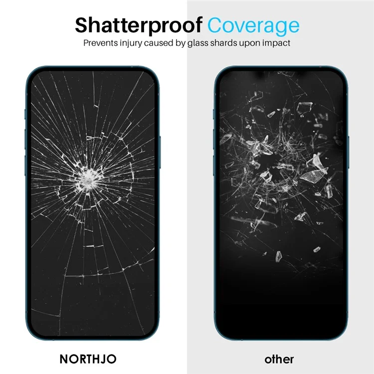 NORTHJO 2 шт. A+ для iPhone 14 Защитная пленка для экрана Ультра-прозрачная закаленная стеклянная пленка с инструментом для установки