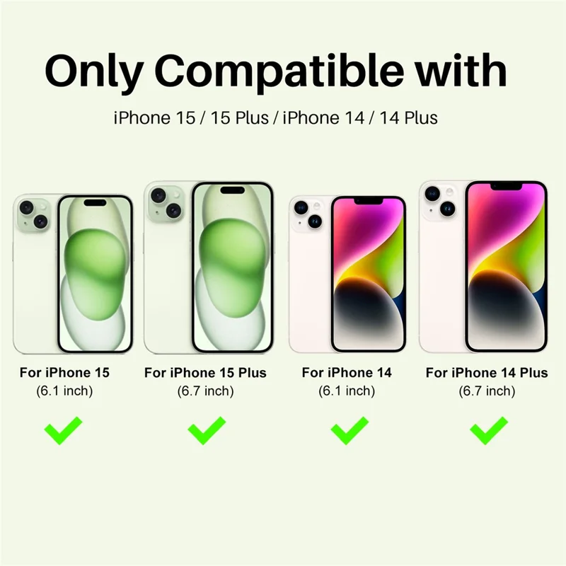 NORTHJO 3 jeux pour iPhone 15 / 15 Plus / 14 / 14 Plus Protecteur d'objectif Glitter Metal Ring Tempered Glass Lens Film - Vert