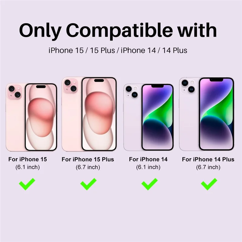 NORTHJO 3 Sets für iPhone 15 / 15 Plus / 14 / 14 Plus Tempered Glass Lens Protector CD Veins Metal Ring Lens Film - Pink