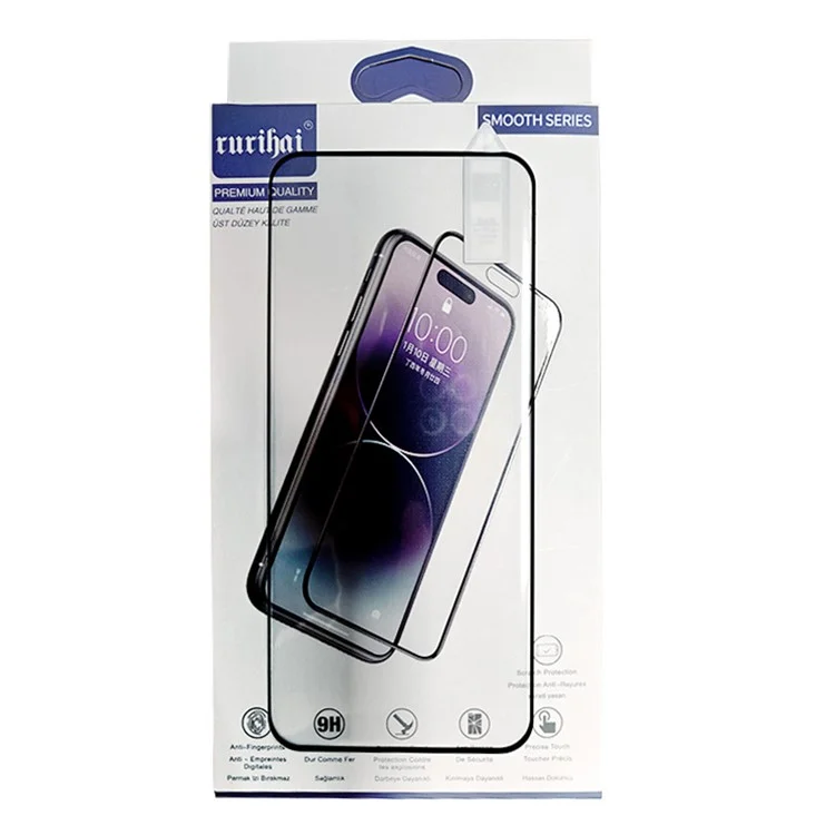 RURIHAI For For Honor 200 Pro 5G Screen Protector 3D Curved Full Coverage HD Clear (Support Fingerprint Unlock)