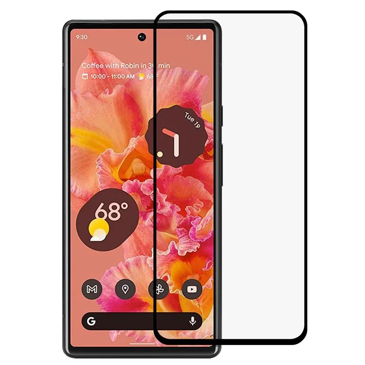 RURIHAI für Google Pixel 7 5G Full Covering Anti-abrasion Secondary Hardening 2.5D Full Glue HD Bildschirmschutz Aluminium-Silizium-Glas Film