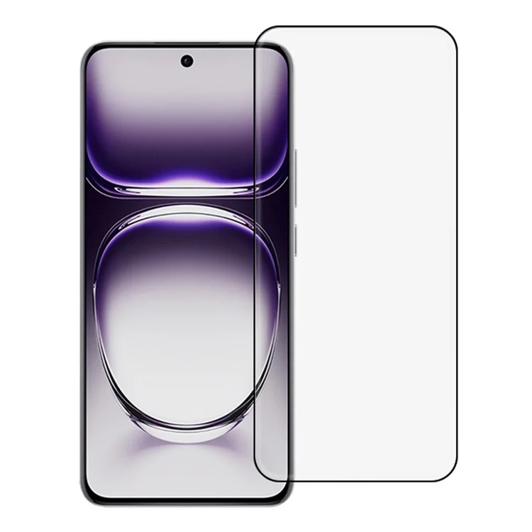 RURIHAI Für Oppo Reno12 5G (Global) 3D Curved Screen Protector High Aluminium-Silizium-Glas-Film Seitenklebstoff