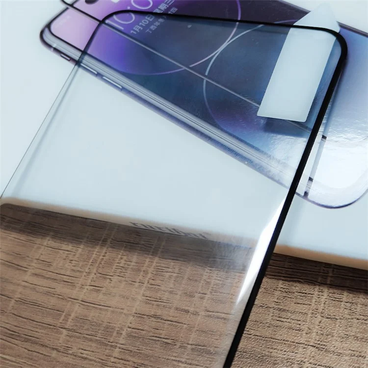 RURIHAI Für Oppo Reno12 5G (Global) 3D Curved Screen Protector High Aluminium-Silizium-Glas-Film Seitenklebstoff