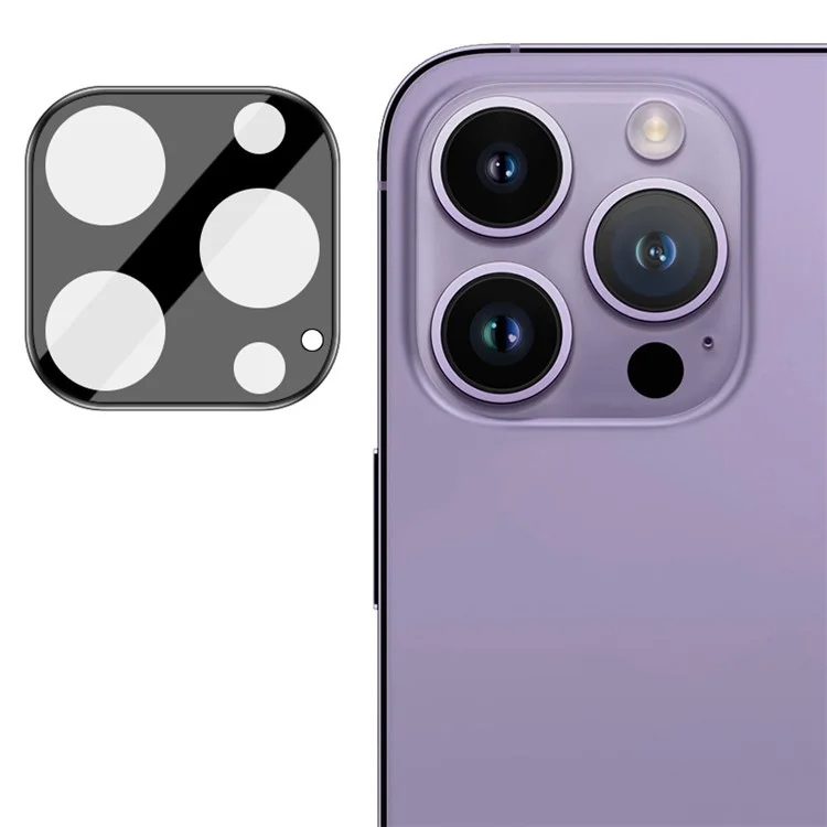 IMAK For iPhone 16 Pro / 16 Pro Max Vidro Temperado Protetor de Lente da Câmera + Tampa da Lente Acrílica (Versão Preta)