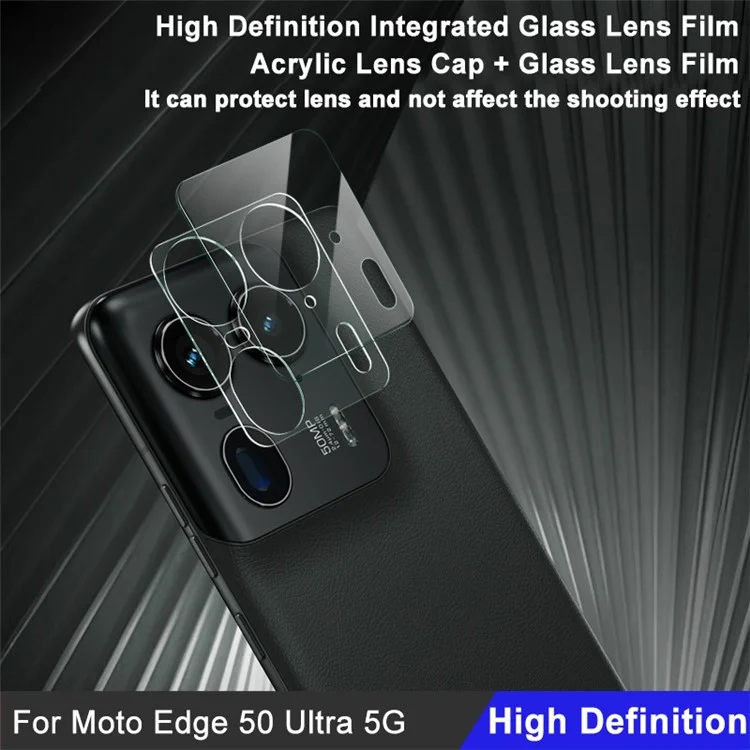 IMAK For Motorola Edge 50 Ultra 5G / Moto X50 Ultra 5G Camera Lens Protector + Acrylic Lens Cap